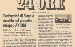 AXIOM Project on Il Sole 24 Ore